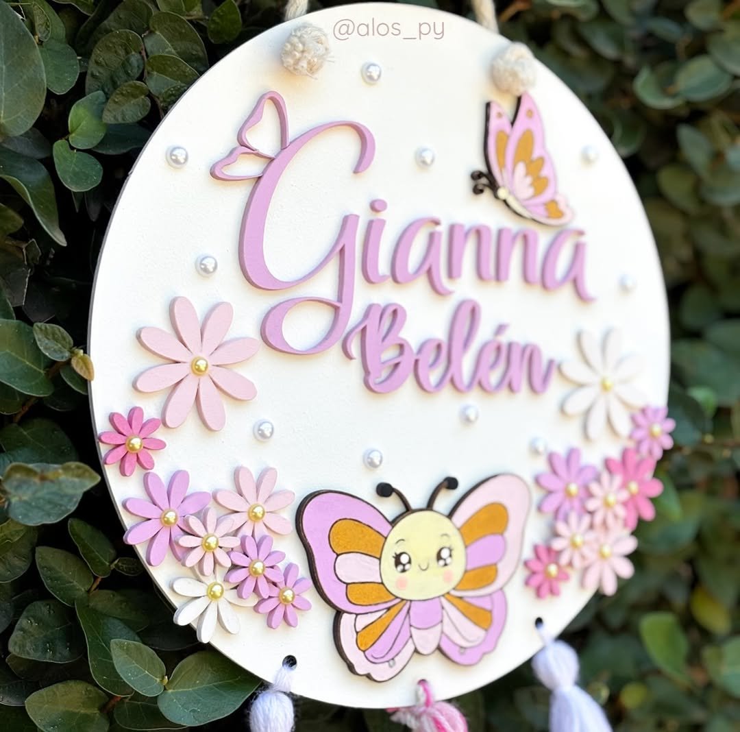 Cartel de nacimiento - Mariposa - Imagen 3