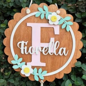 Cartel de nacimiento - Iniciales